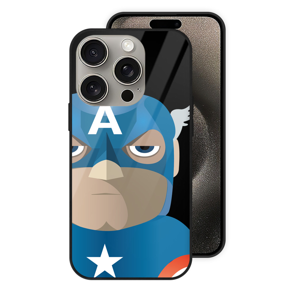 （画像用） アベンジャーズ The Avengers 【iPhone15Pro対応】スマホケース 耐衝撃＆黄変防止 背面ガラス