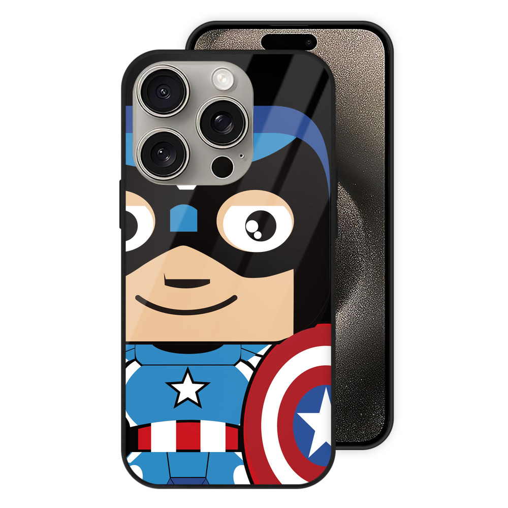 （画像用） アベンジャーズ The Avengers 【iPhone15Pro対応】スマホケース 耐衝撃＆黄変防止 背面ガラス