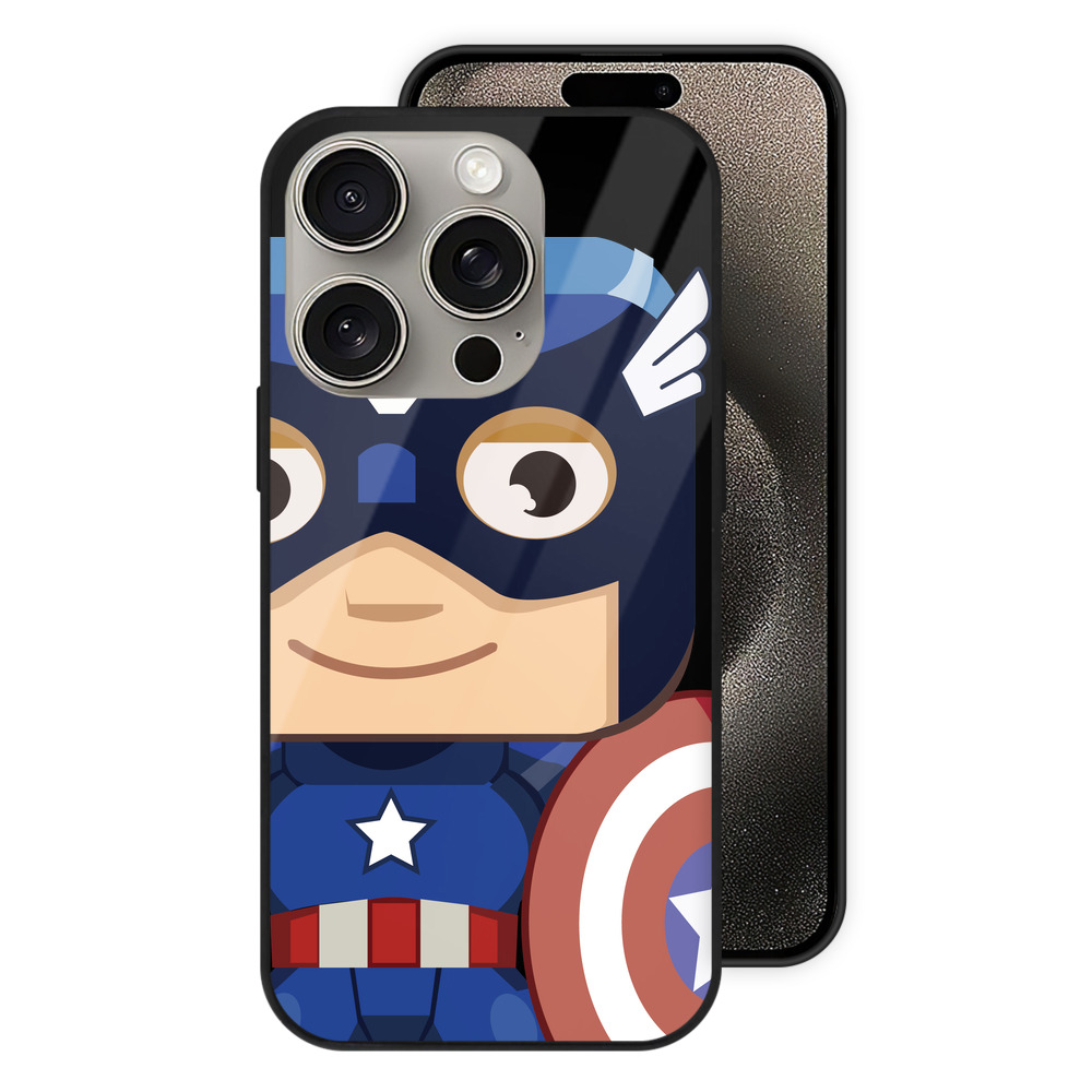 （画像用） アベンジャーズ The Avengers 【iPhone15Pro対応】スマホケース 耐衝撃＆黄変防止 背面ガラス