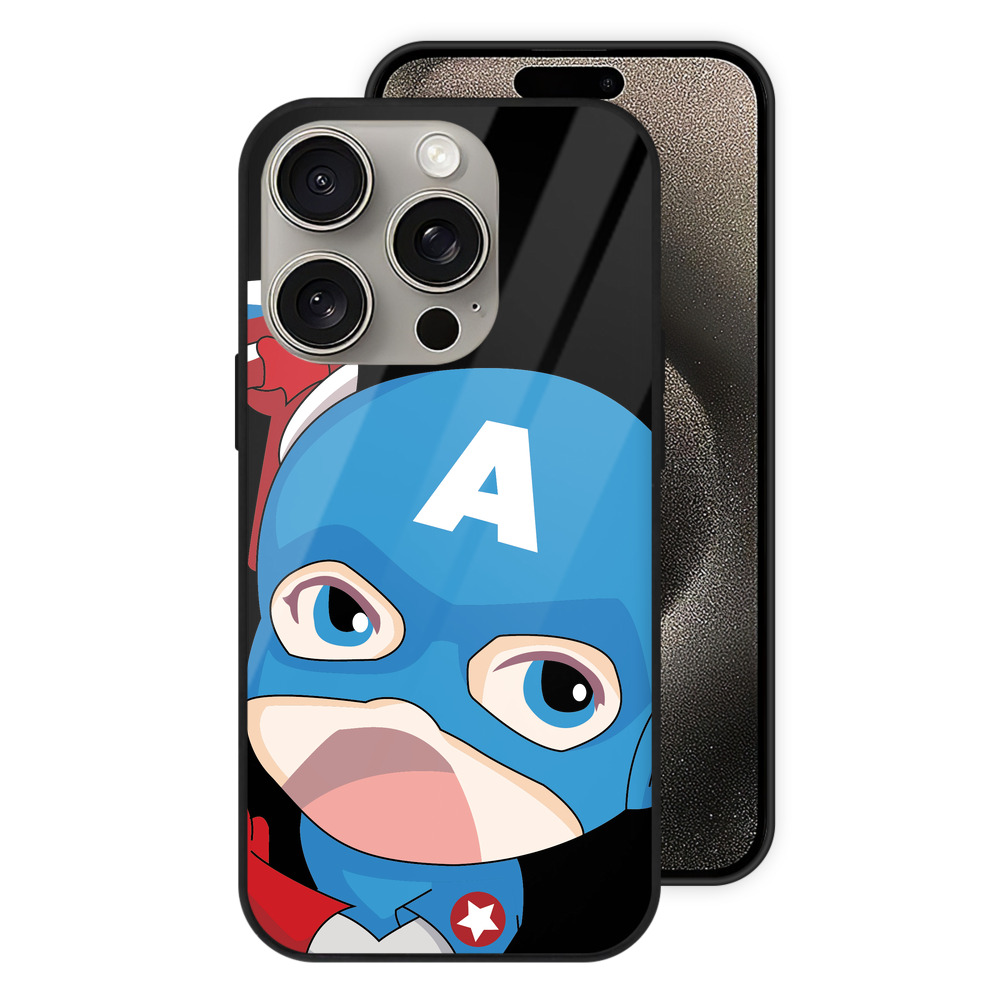 （画像用） アベンジャーズ The Avengers 【iPhone15Pro対応】スマホケース 耐衝撃＆黄変防止 背面ガラス