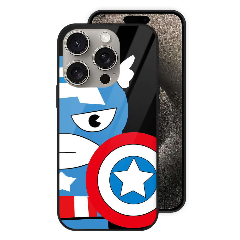 （画像用） アベンジャーズ The Avengers 【iPhone15Pro対応】スマホケース 耐衝撃＆黄変防止 背面ガラス