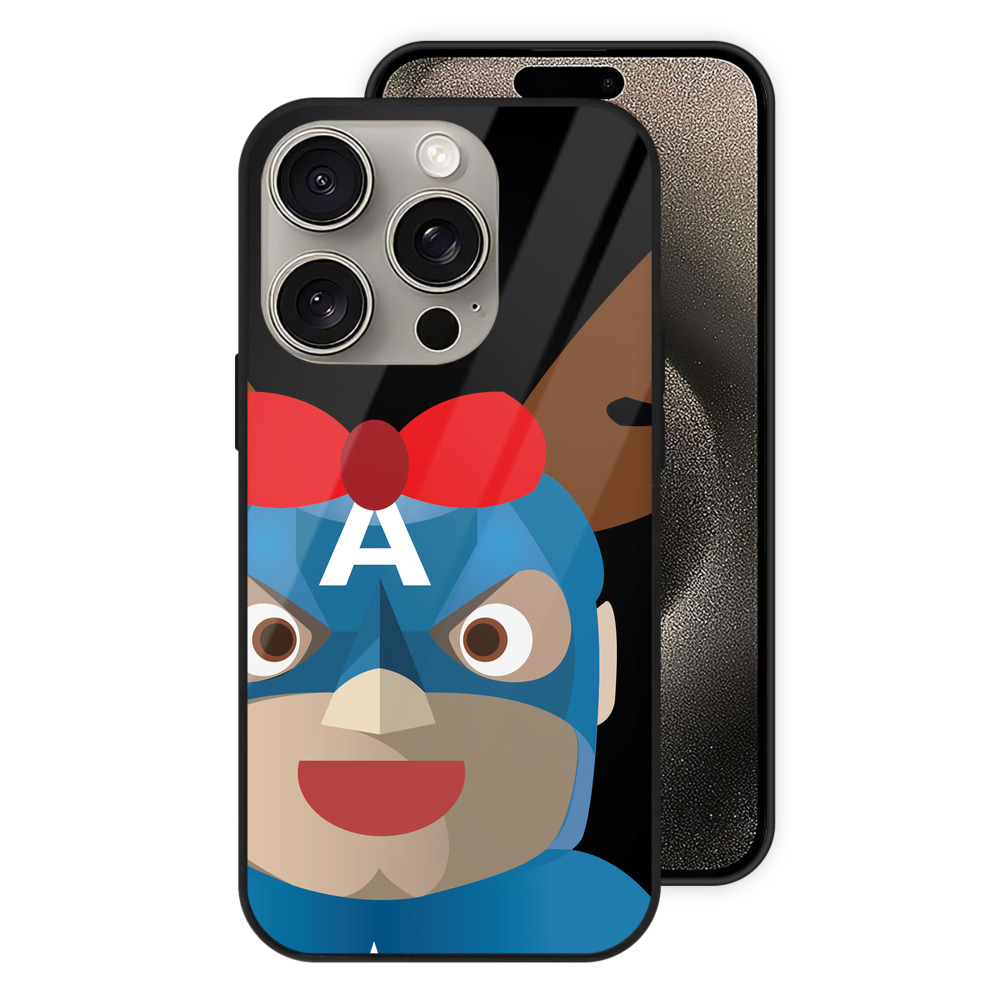 （画像用） アベンジャーズ The Avengers 【iPhone15Pro対応】スマホケース 耐衝撃＆黄変防止 背面ガラス