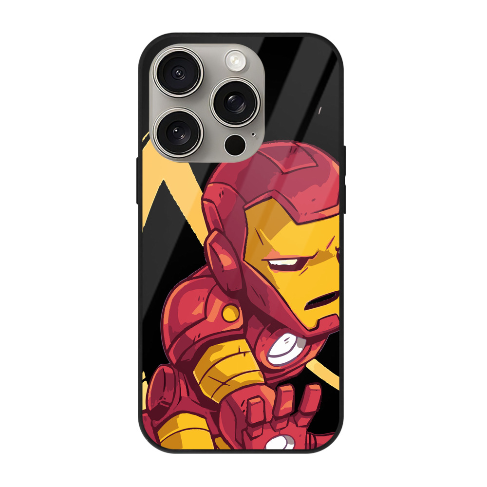 （画像用） アベンジャーズ The Avengers 【iPhone15Pro対応】スマホケース 耐衝撃＆黄変防止 背面ガラス