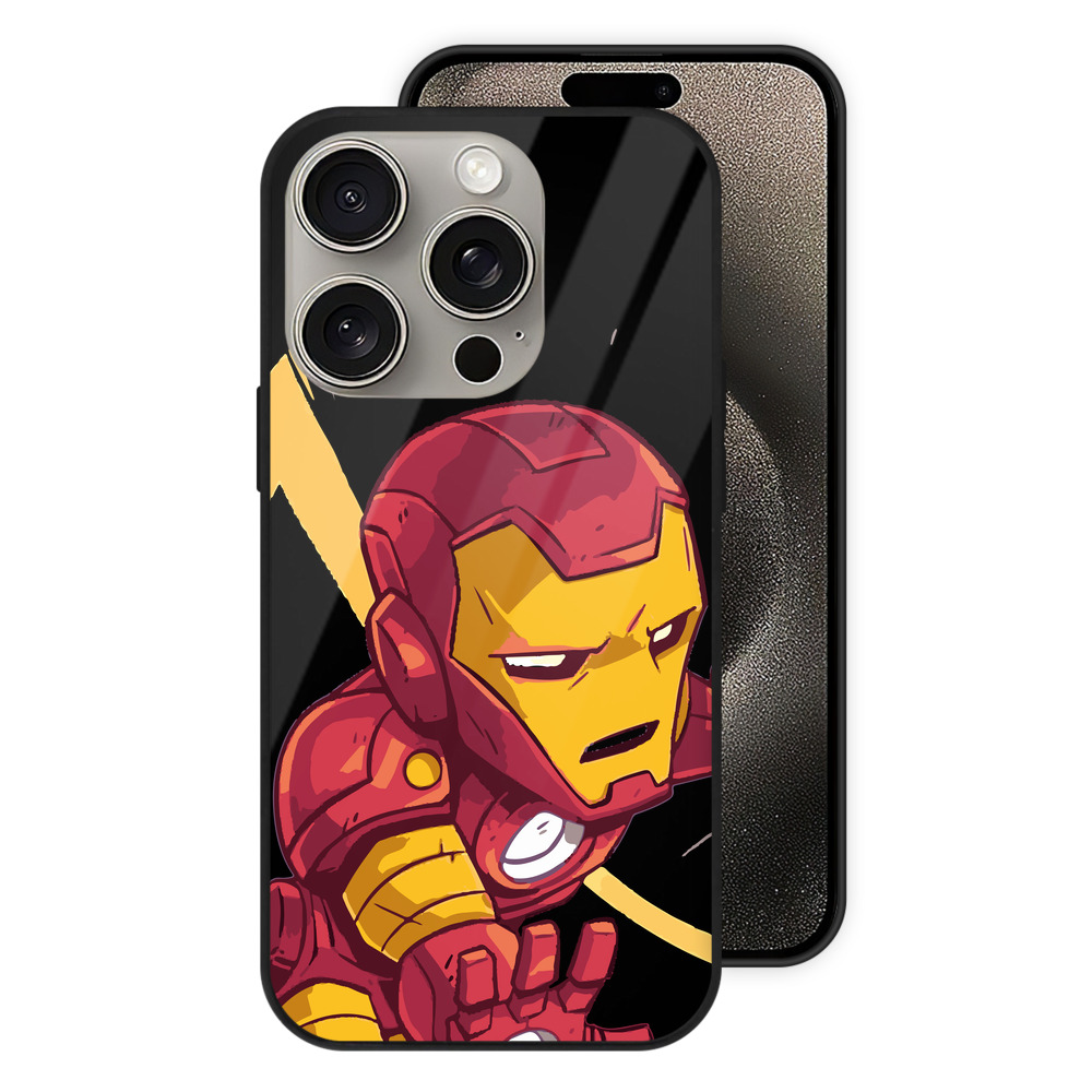 （画像用） アベンジャーズ The Avengers 【iPhone15Pro対応】スマホケース 耐衝撃＆黄変防止 背面ガラス