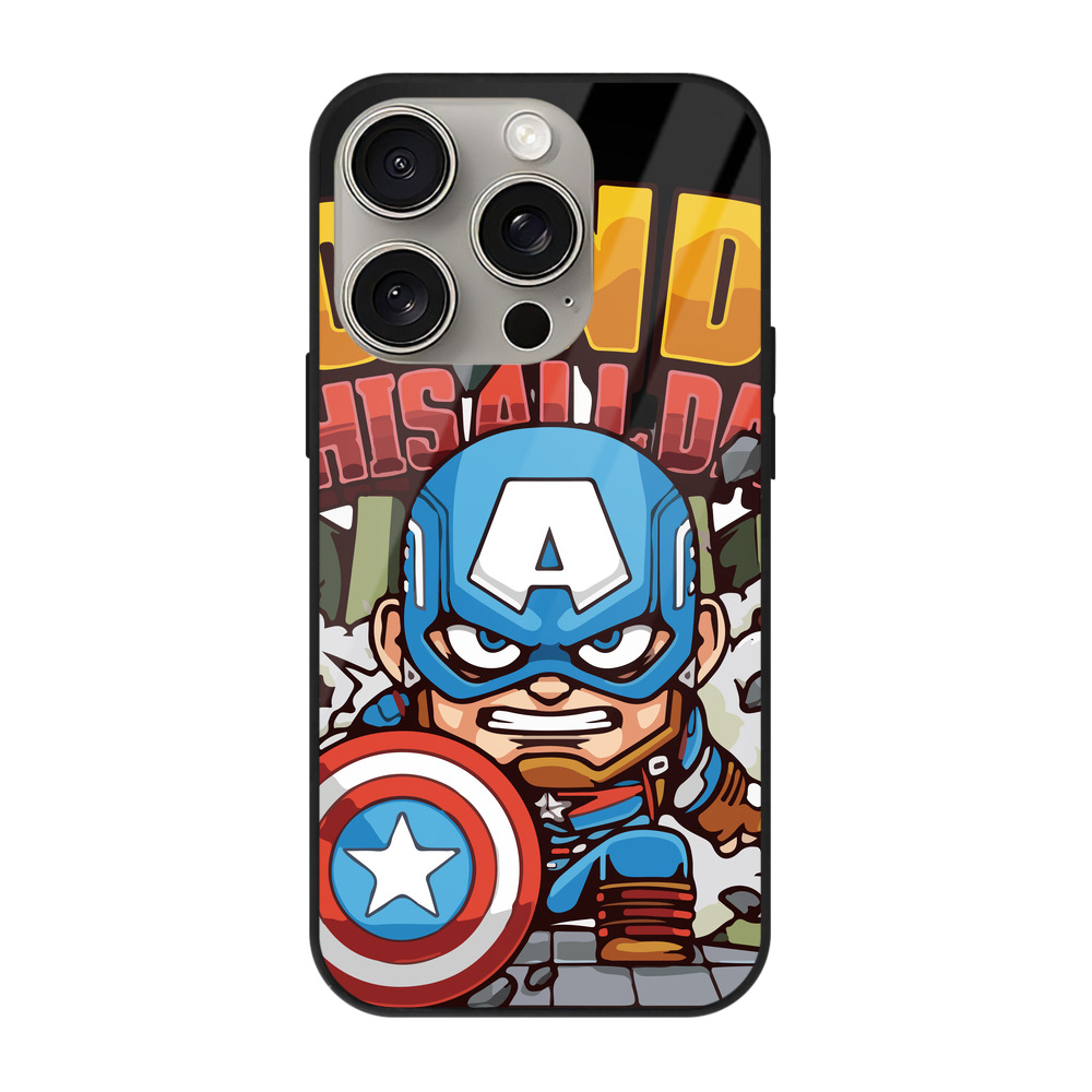 （画像用） アベンジャーズ The Avengers 【iPhone15Pro対応】スマホケース 耐衝撃＆黄変防止 背面ガラス