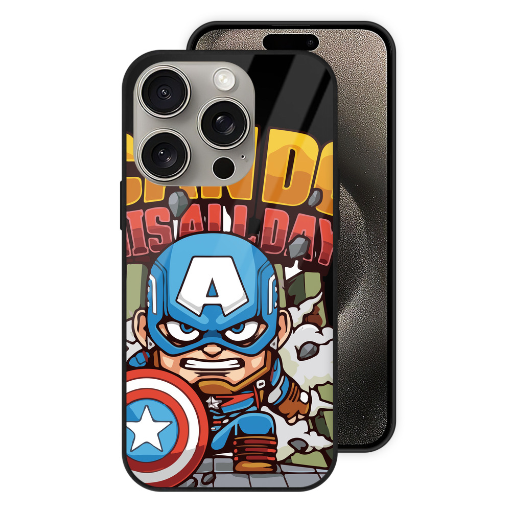 （画像用） アベンジャーズ The Avengers 【iPhone15Pro対応】スマホケース 耐衝撃＆黄変防止 背面ガラス