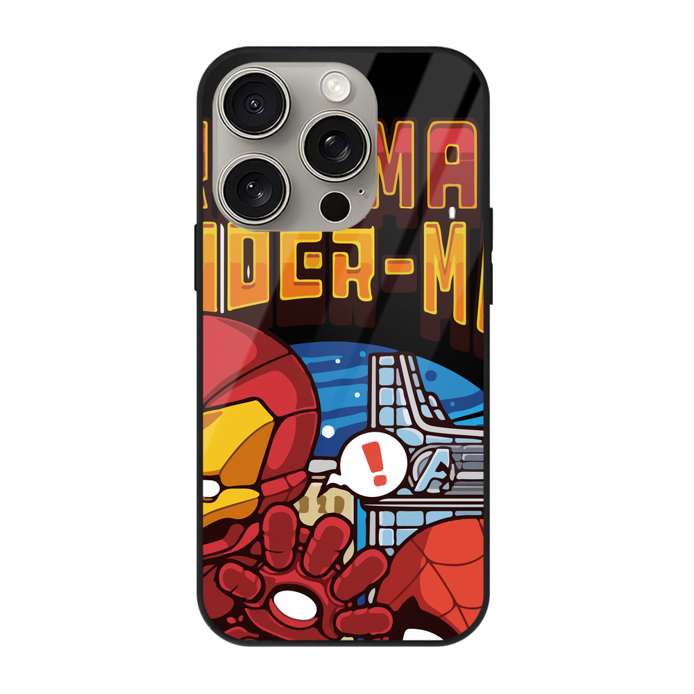 （画像用） アベンジャーズ The Avengers 【iPhone15Pro対応】スマホケース 耐衝撃＆黄変防止 背面ガラス