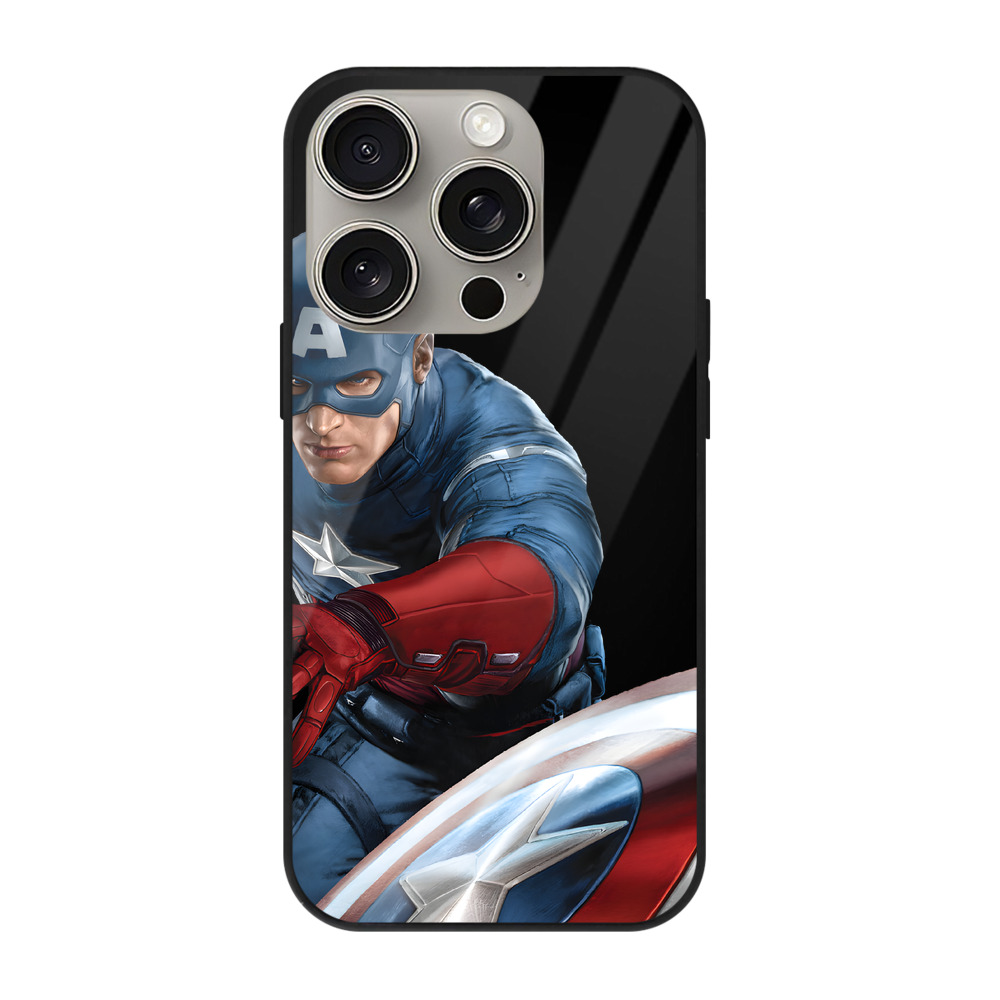 （画像用） アベンジャーズ The Avengers 【iPhone15Pro対応】スマホケース 耐衝撃＆黄変防止 背面ガラス