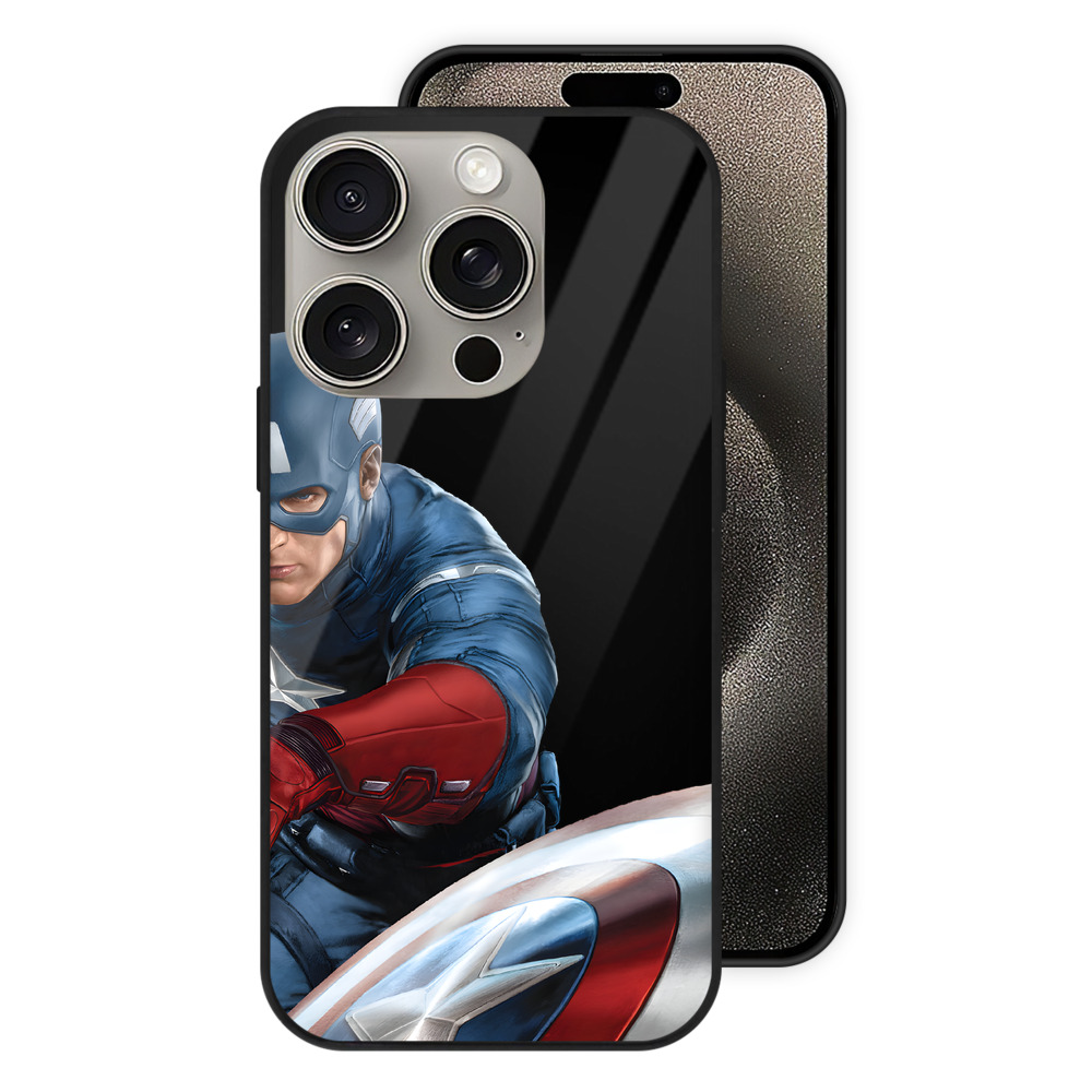 （画像用） アベンジャーズ The Avengers 【iPhone15Pro対応】スマホケース 耐衝撃＆黄変防止 背面ガラス
