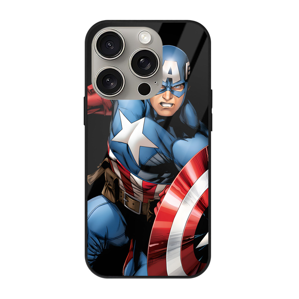 （画像用） アベンジャーズ The Avengers 【iPhone15Pro対応】スマホケース 耐衝撃＆黄変防止 背面ガラス