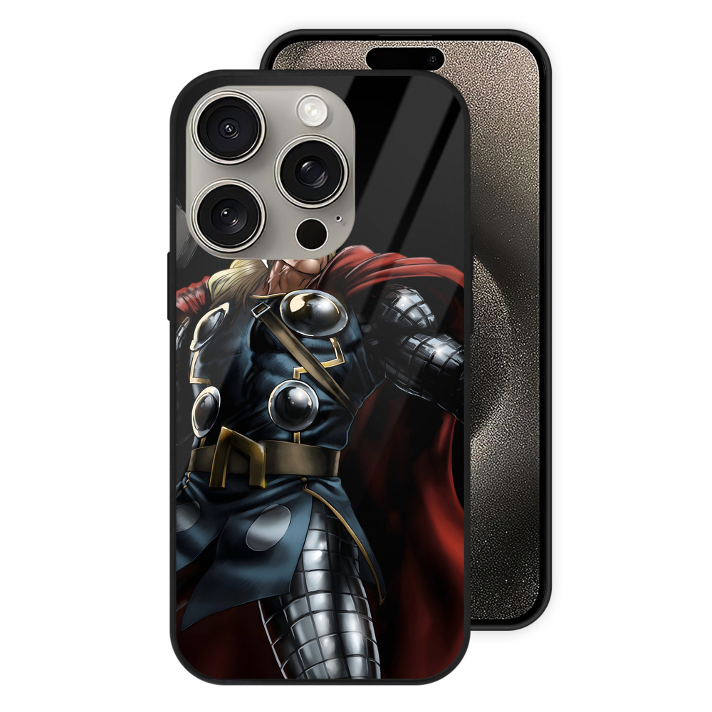 （画像用） アベンジャーズ The Avengers 【iPhone15Pro対応】スマホケース 耐衝撃＆黄変防止 背面ガラス