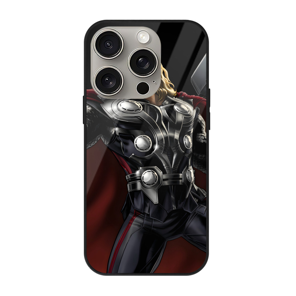 （画像用） アベンジャーズ The Avengers 【iPhone15Pro対応】スマホケース 耐衝撃＆黄変防止 背面ガラス