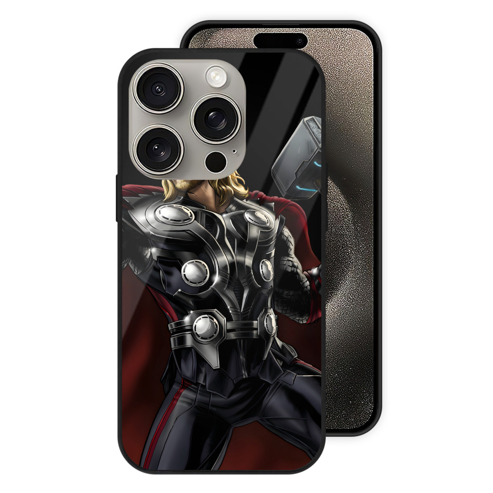 （画像用） アベンジャーズ The Avengers 【iPhone15Pro対応】スマホケース 耐衝撃＆黄変防止 背面ガラス