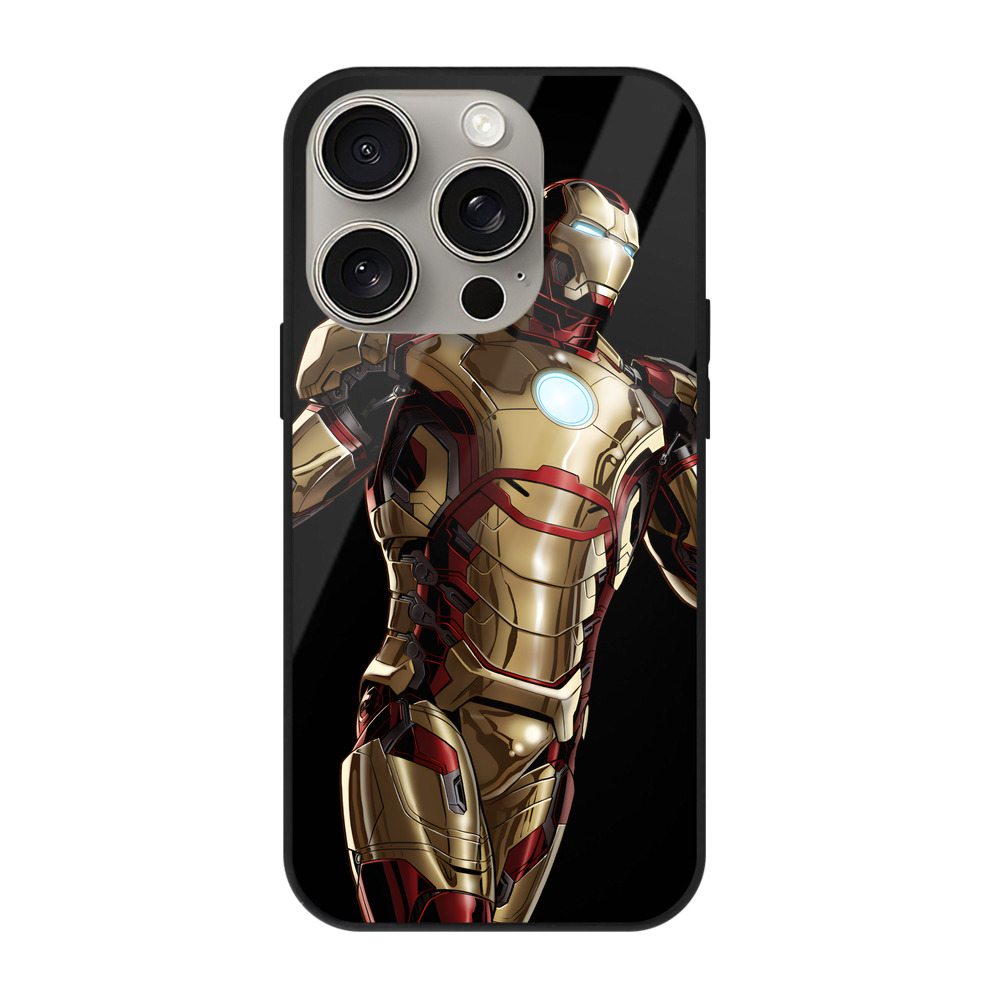（画像用） アベンジャーズ The Avengers 【iPhone15Pro対応】スマホケース 耐衝撃＆黄変防止 背面ガラス