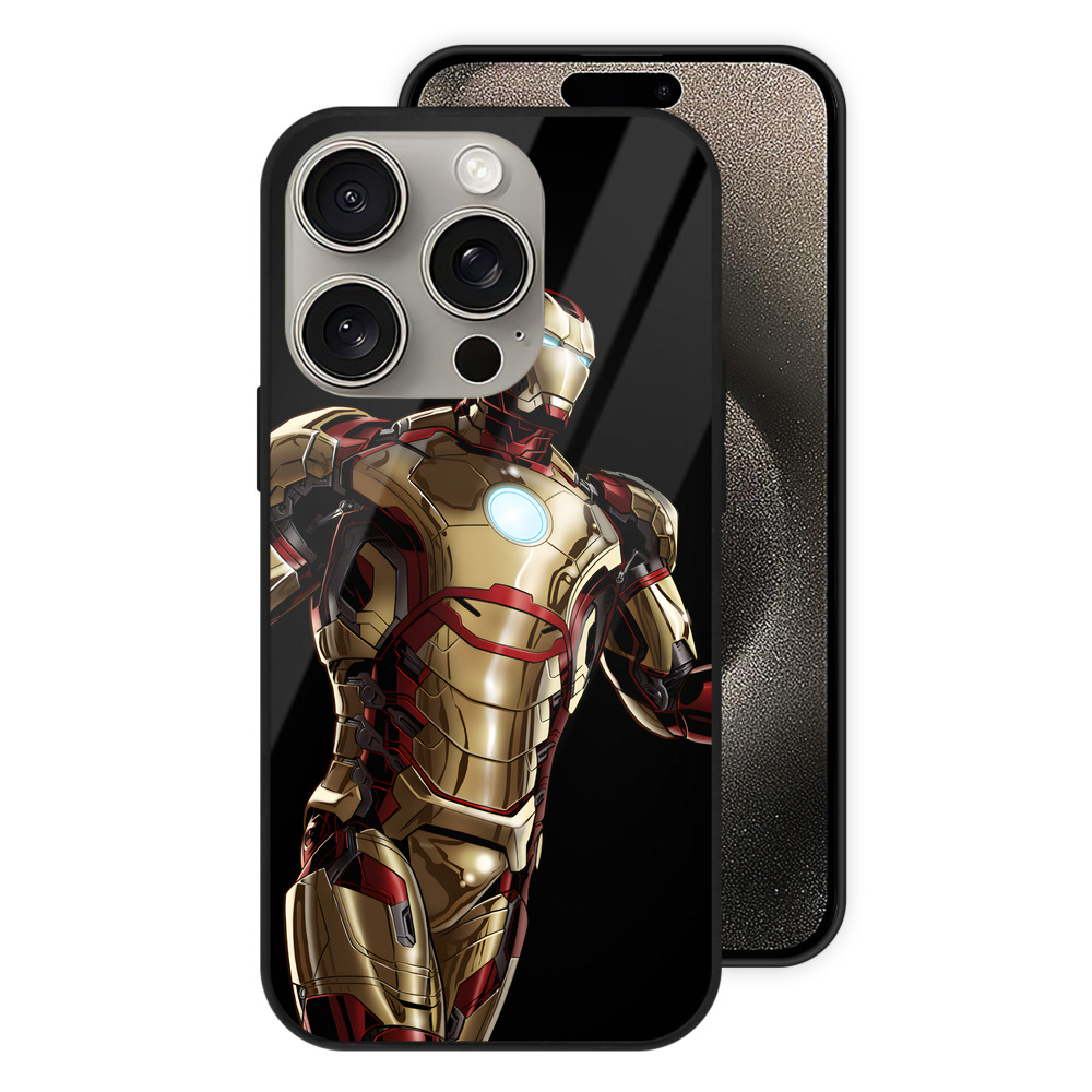 （画像用） アベンジャーズ The Avengers 【iPhone15Pro対応】スマホケース 耐衝撃＆黄変防止 背面ガラス