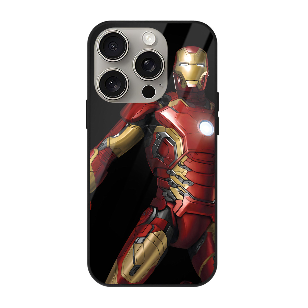 （画像用） アベンジャーズ The Avengers 【iPhone15Pro対応】スマホケース 耐衝撃＆黄変防止 背面ガラス