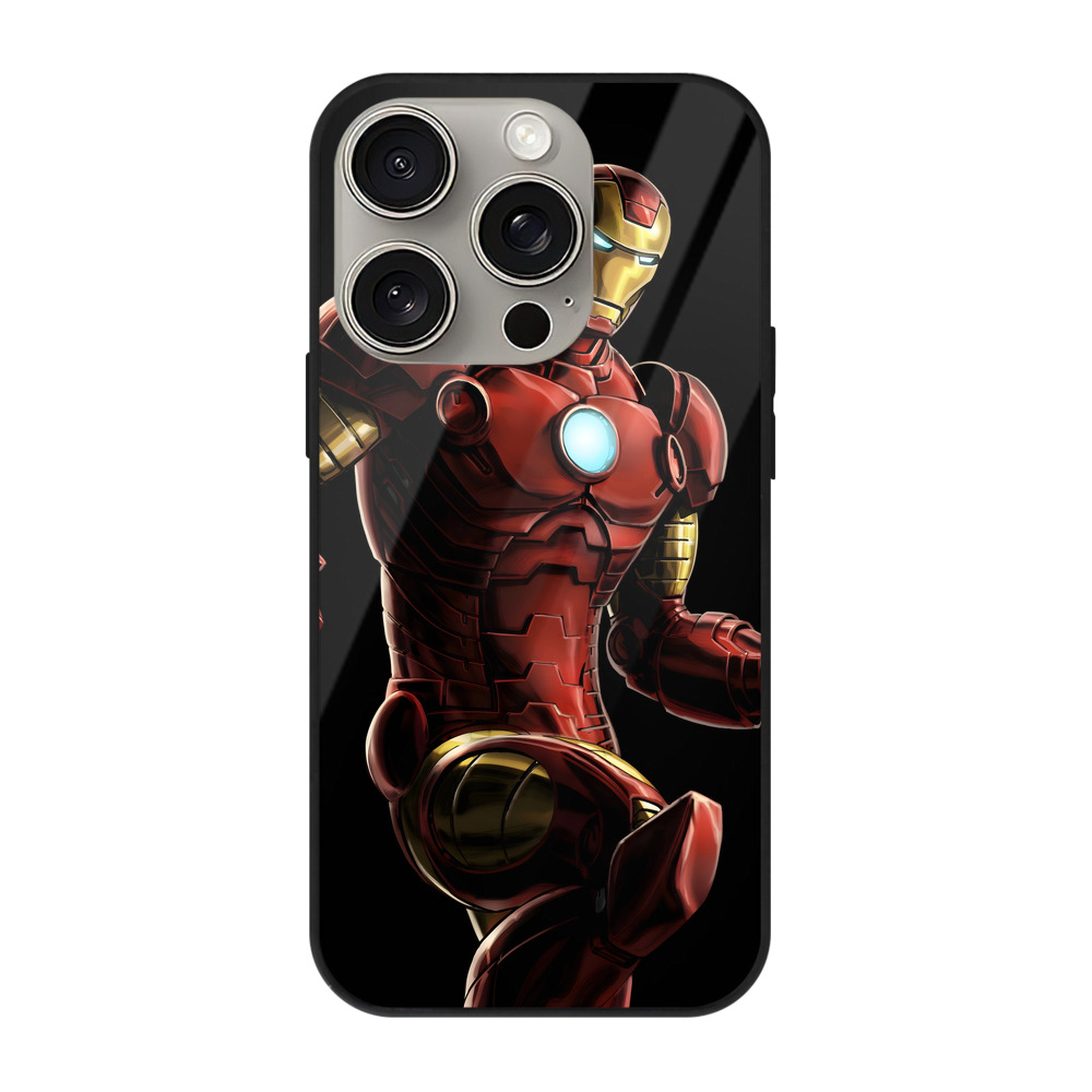 （画像用） アベンジャーズ The Avengers 【iPhone15Pro対応】スマホケース 耐衝撃＆黄変防止 背面ガラス