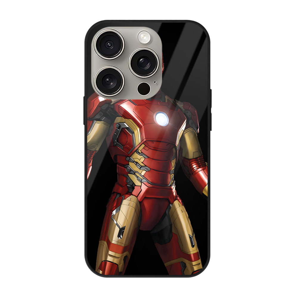 （画像用） アベンジャーズ The Avengers 【iPhone15Pro対応】スマホケース 耐衝撃＆黄変防止 背面ガラス