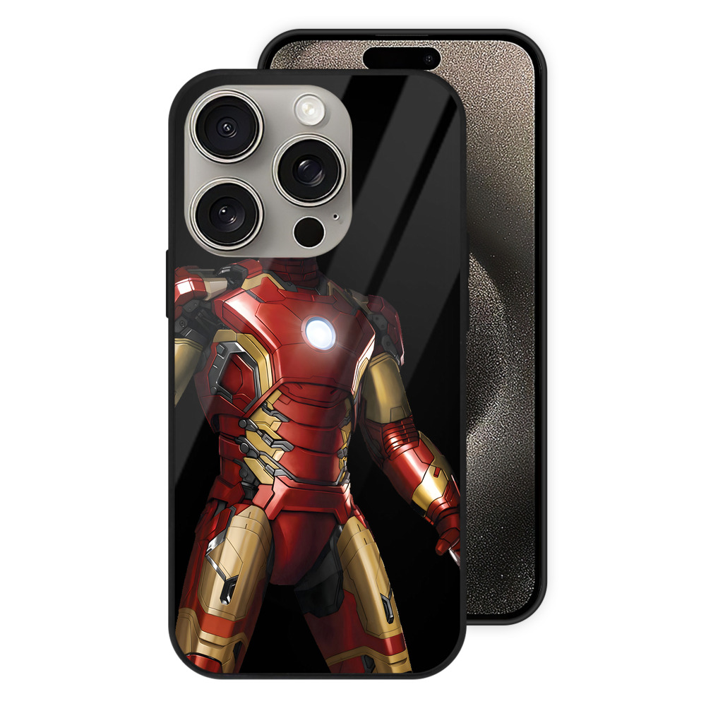 （画像用） アベンジャーズ The Avengers 【iPhone15Pro対応】スマホケース 耐衝撃＆黄変防止 背面ガラス