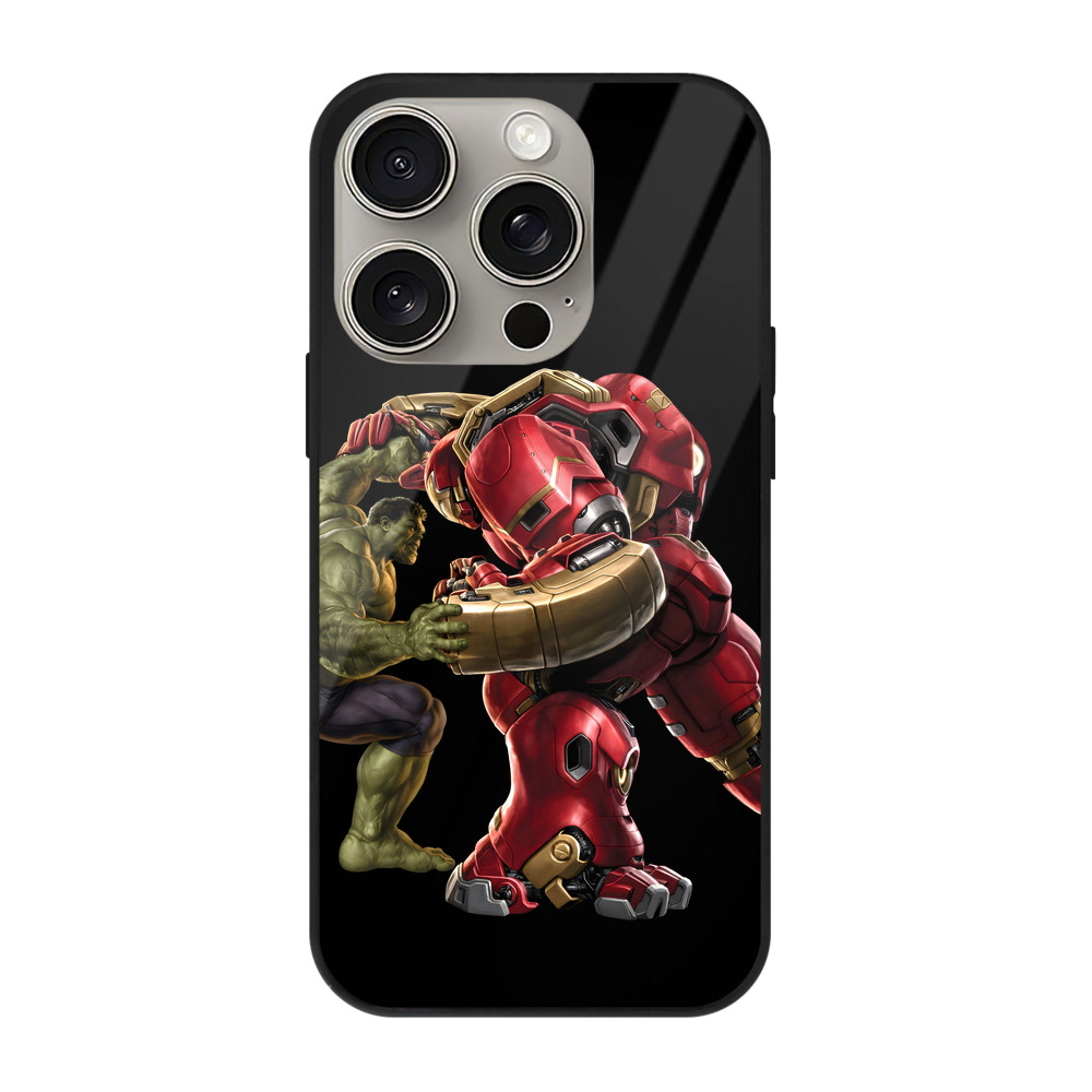 （画像用） アベンジャーズ The Avengers 【iPhone15Pro対応】スマホケース 耐衝撃＆黄変防止 背面ガラス