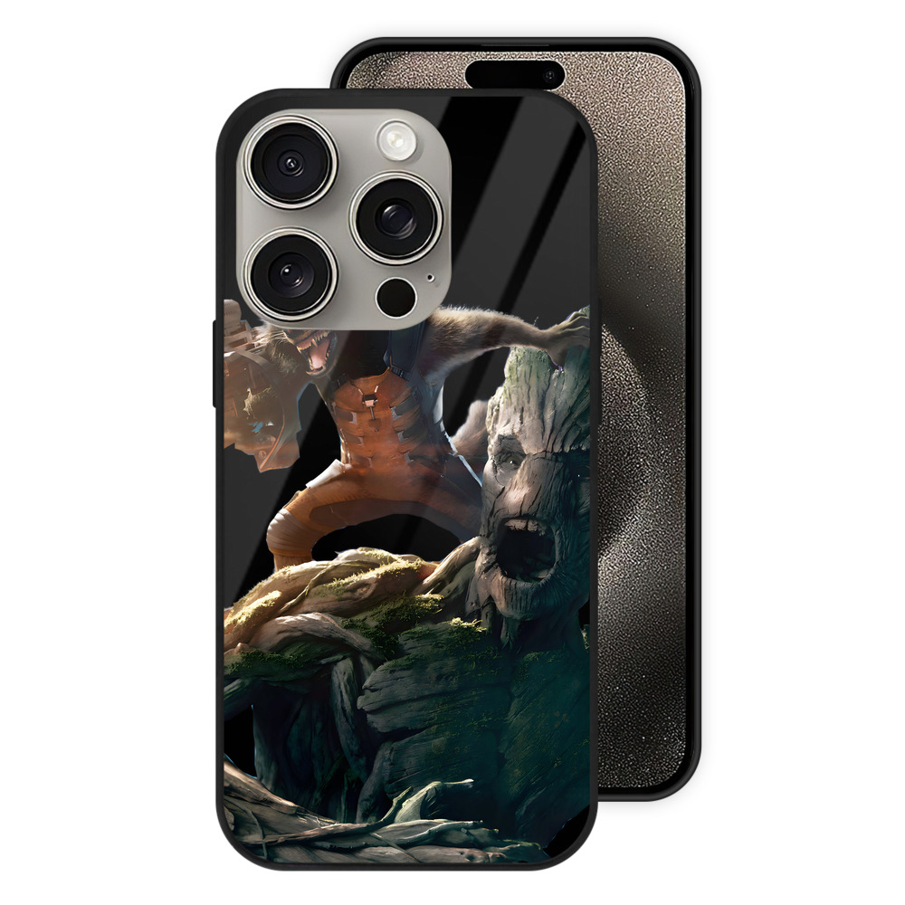（画像用） アベンジャーズ The Avengers 【iPhone15Pro対応】スマホケース 耐衝撃＆黄変防止 背面ガラス