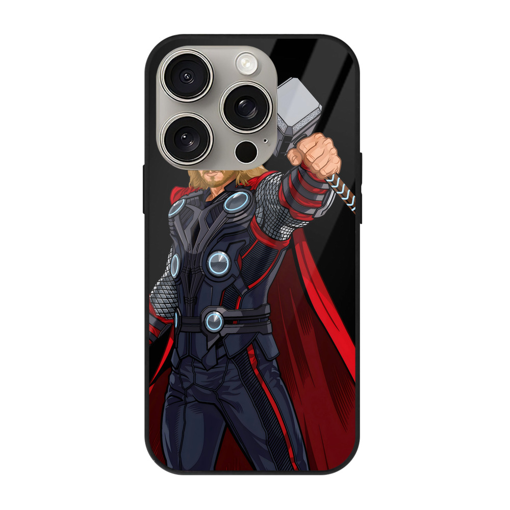 （画像用） アベンジャーズ The Avengers 【iPhone15Pro対応】スマホケース 耐衝撃＆黄変防止 背面ガラス