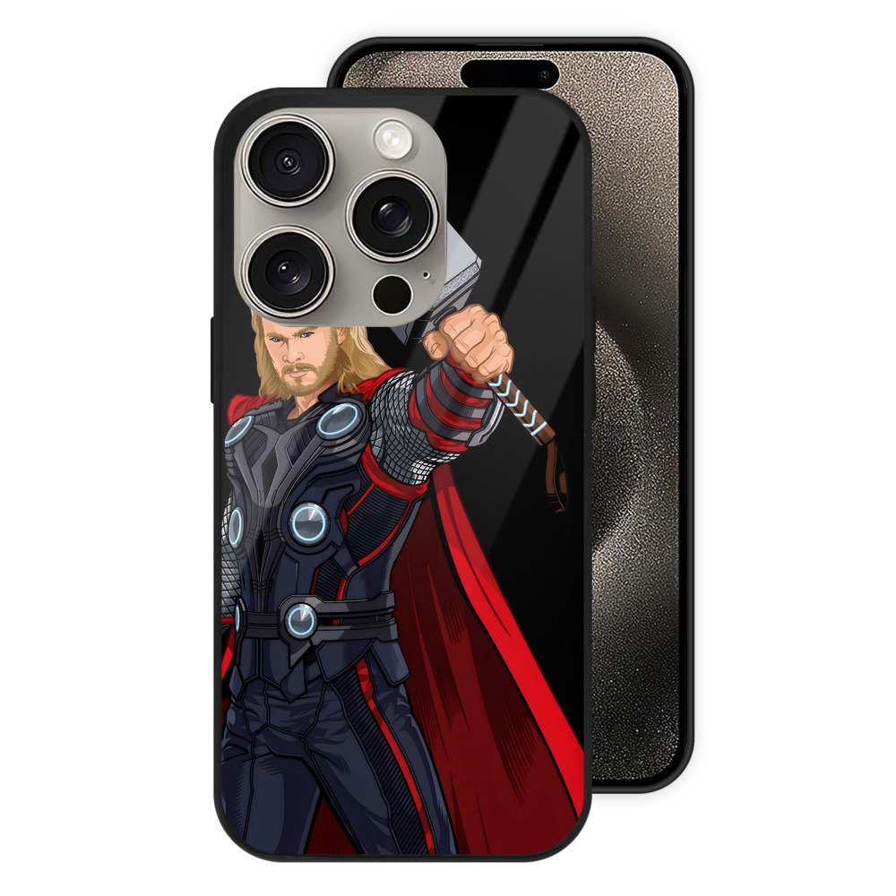 （画像用） アベンジャーズ The Avengers 【iPhone15Pro対応】スマホケース 耐衝撃＆黄変防止 背面ガラス