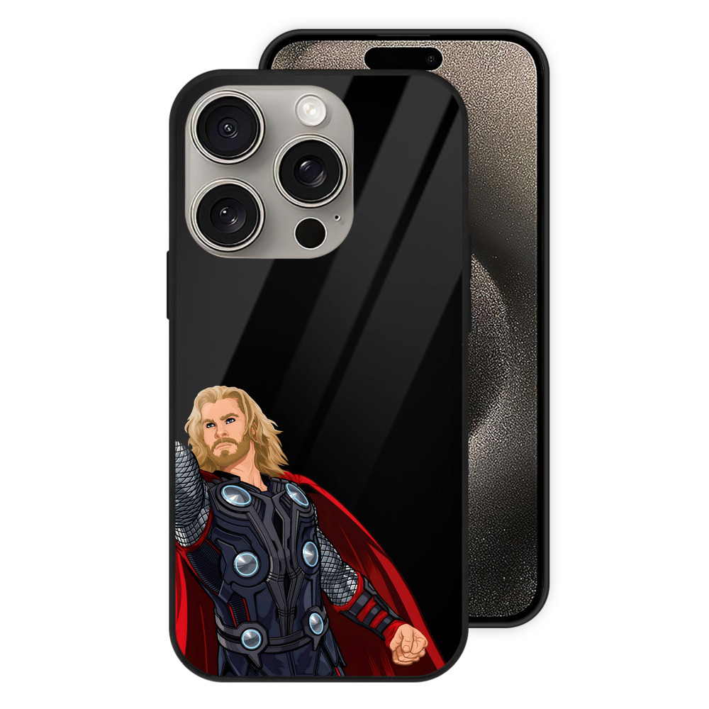 （画像用） アベンジャーズ The Avengers 【iPhone15Pro対応】スマホケース 耐衝撃＆黄変防止 背面ガラス