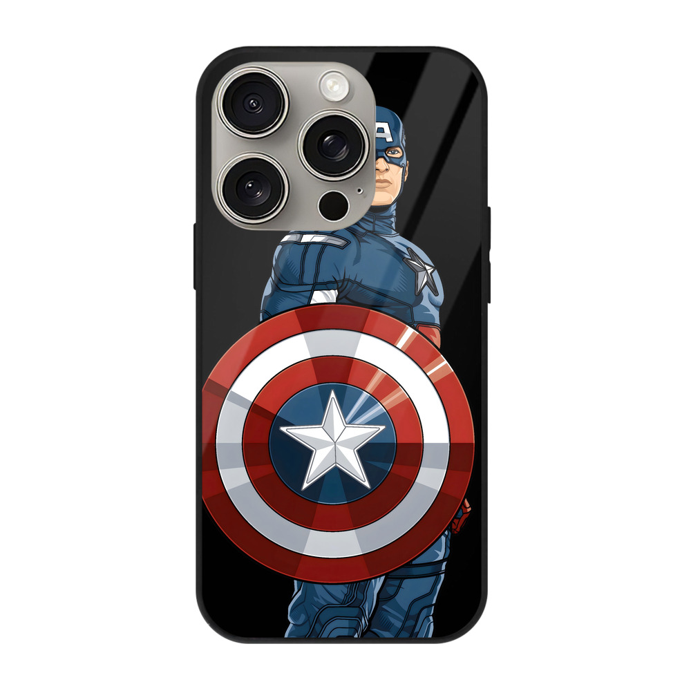（画像用） アベンジャーズ The Avengers 【iPhone15Pro対応】スマホケース 耐衝撃＆黄変防止 背面ガラス
