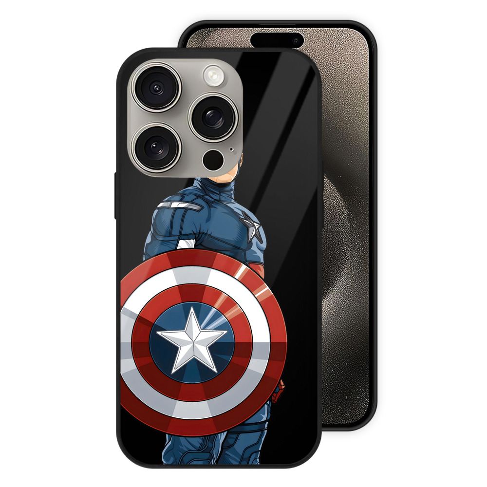 （画像用） アベンジャーズ The Avengers 【iPhone15Pro対応】スマホケース 耐衝撃＆黄変防止 背面ガラス