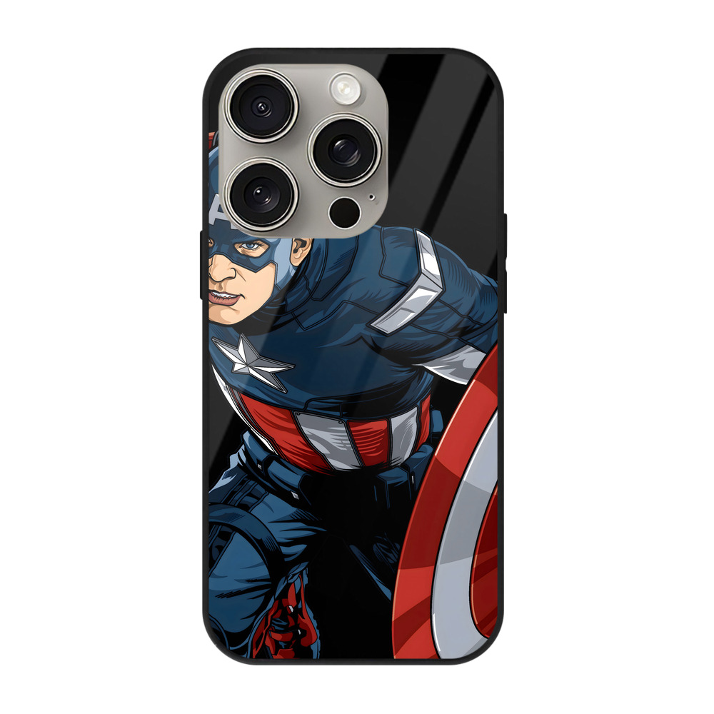 （画像用） アベンジャーズ The Avengers 【iPhone15Pro対応】スマホケース 耐衝撃＆黄変防止 背面ガラス