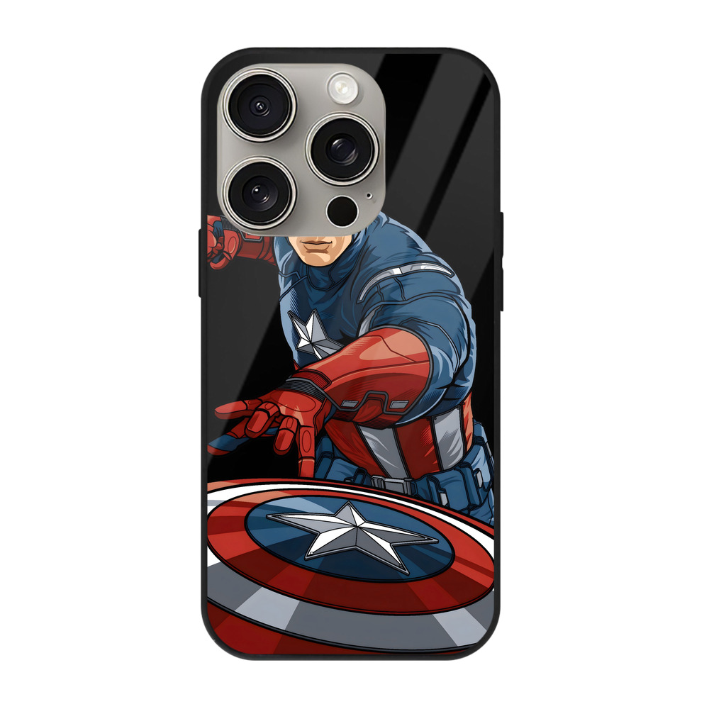（画像用） アベンジャーズ The Avengers 【iPhone15Pro対応】スマホケース 耐衝撃＆黄変防止 背面ガラス