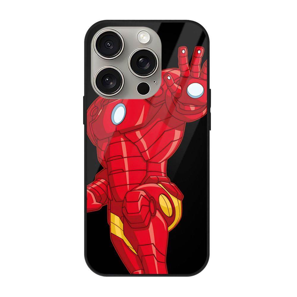 （画像用） アベンジャーズ The Avengers 【iPhone15Pro対応】スマホケース 耐衝撃＆黄変防止 背面ガラス