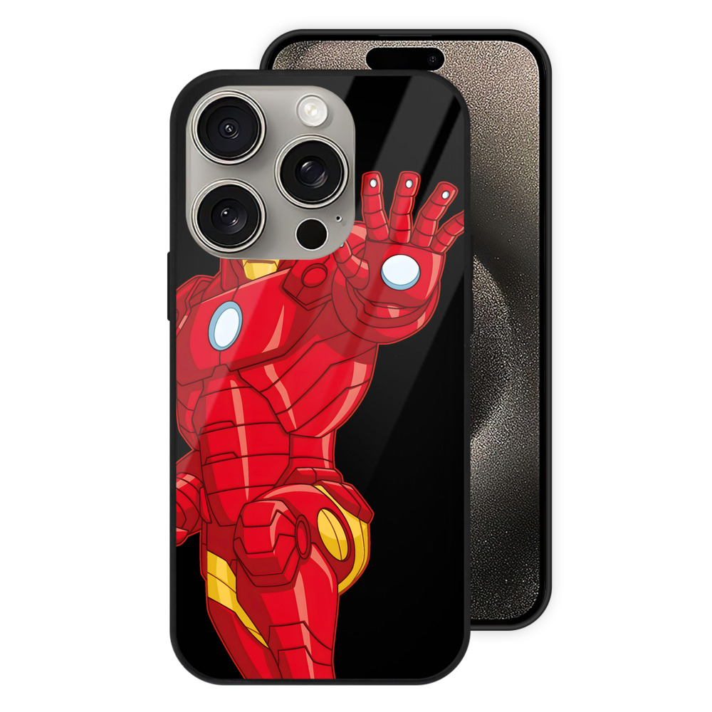 （画像用） アベンジャーズ The Avengers 【iPhone15Pro対応】スマホケース 耐衝撃＆黄変防止 背面ガラス