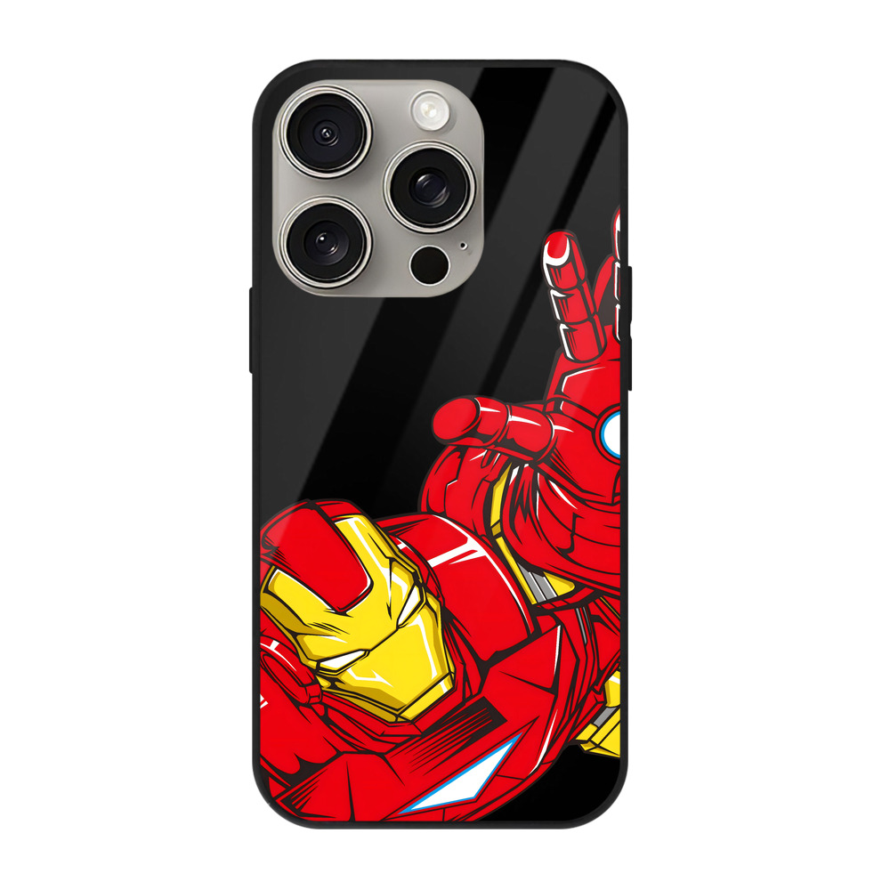 （画像用） アベンジャーズ The Avengers 【iPhone15Pro対応】スマホケース 耐衝撃＆黄変防止 背面ガラス