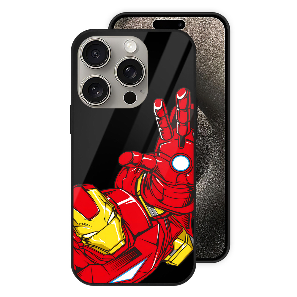 （画像用） アベンジャーズ The Avengers 【iPhone15Pro対応】スマホケース 耐衝撃＆黄変防止 背面ガラス