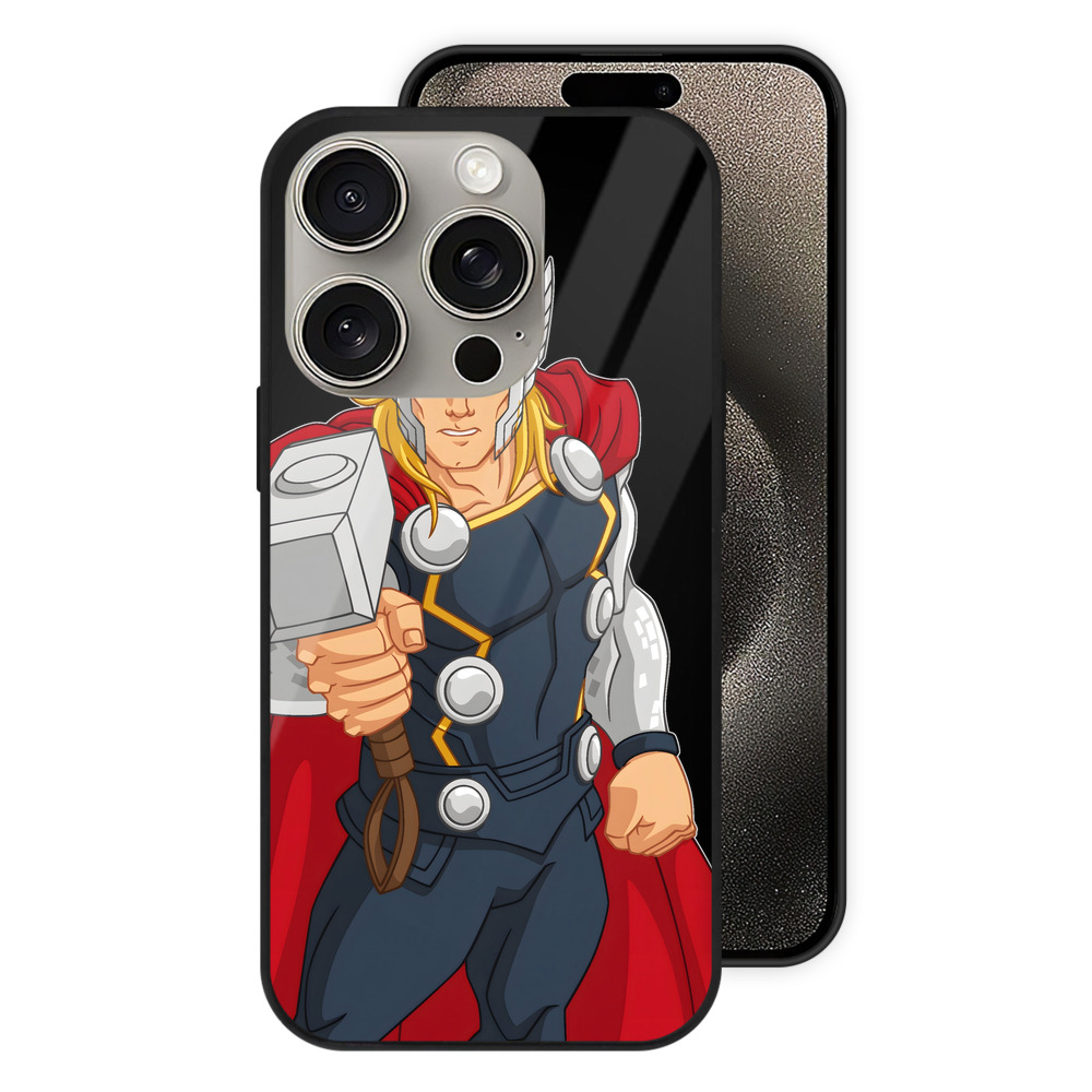 （画像用） アベンジャーズ The Avengers 【iPhone15Pro対応】スマホケース 耐衝撃＆黄変防止 背面ガラス