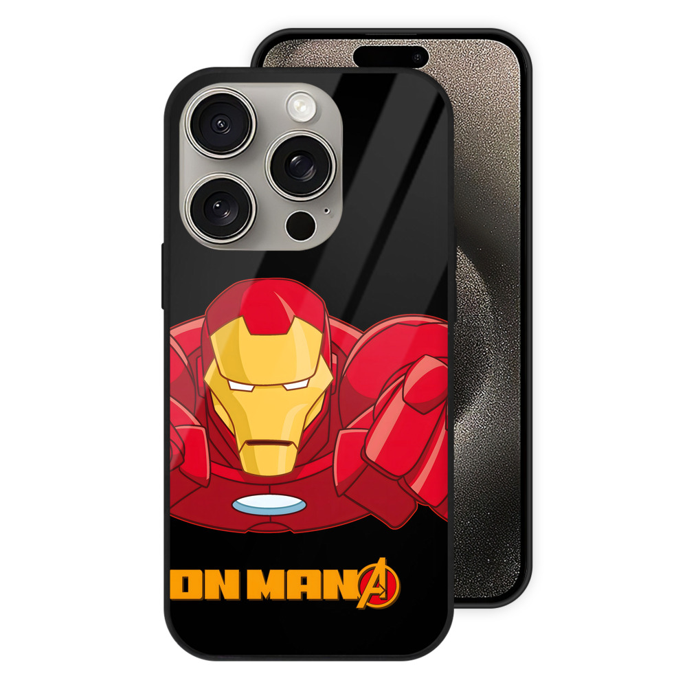 （画像用） アベンジャーズ The Avengers 【iPhone15Pro対応】スマホケース 耐衝撃＆黄変防止 背面ガラス