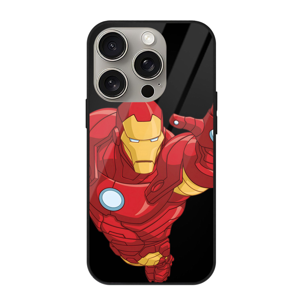 （画像用） アベンジャーズ The Avengers 【iPhone15Pro対応】スマホケース 耐衝撃＆黄変防止 背面ガラス