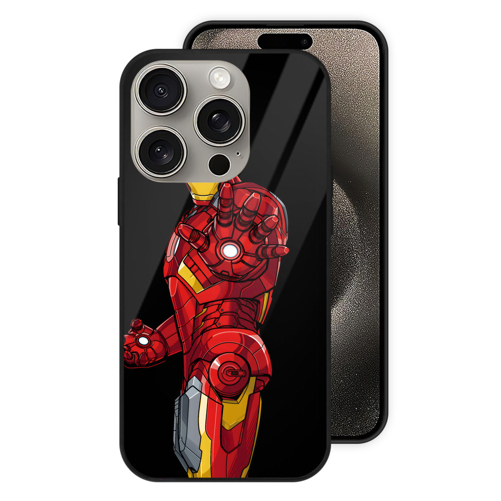 （画像用） アベンジャーズ The Avengers 【iPhone15Pro対応】スマホケース 耐衝撃＆黄変防止 背面ガラス