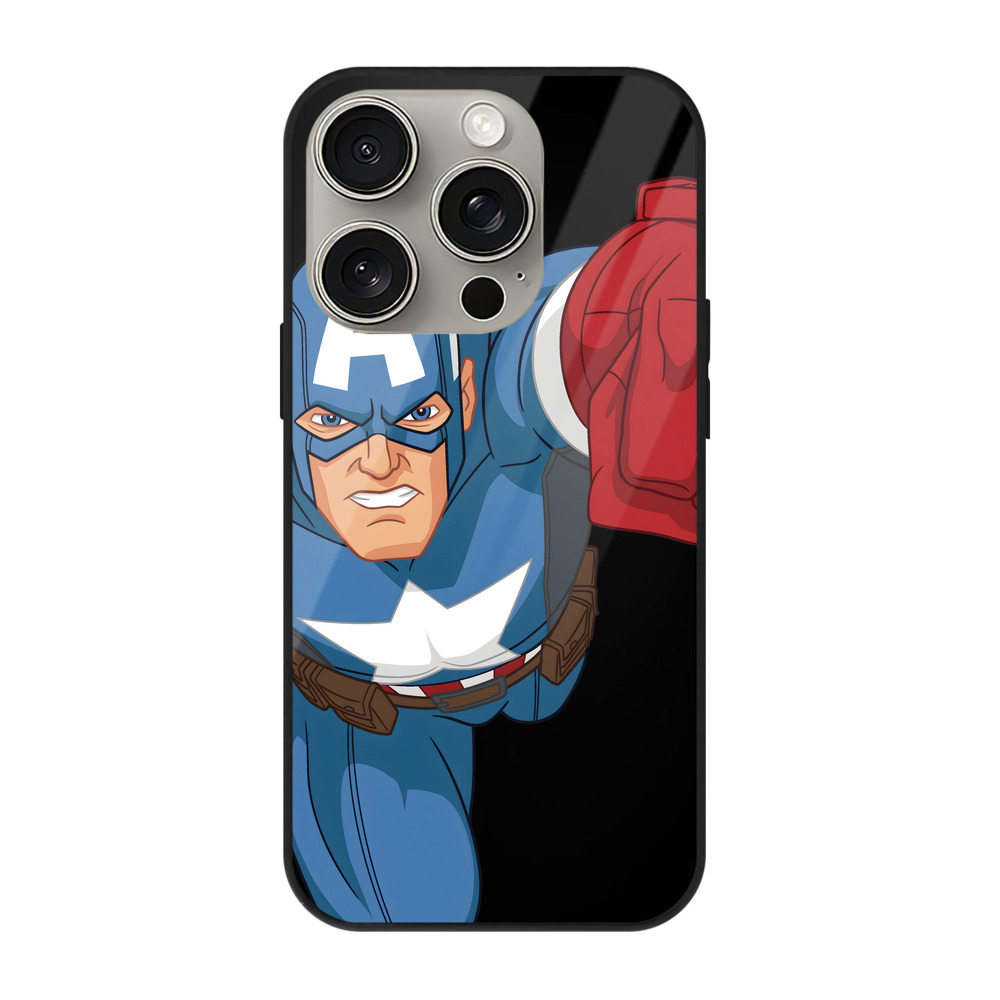 （画像用） アベンジャーズ The Avengers 【iPhone15Pro対応】スマホケース 耐衝撃＆黄変防止 背面ガラス