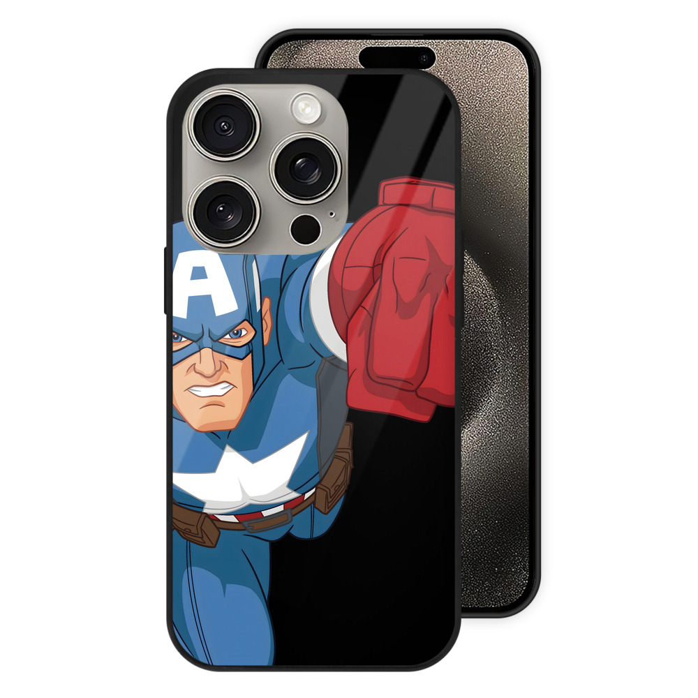 （画像用） アベンジャーズ The Avengers 【iPhone15Pro対応】スマホケース 耐衝撃＆黄変防止 背面ガラス