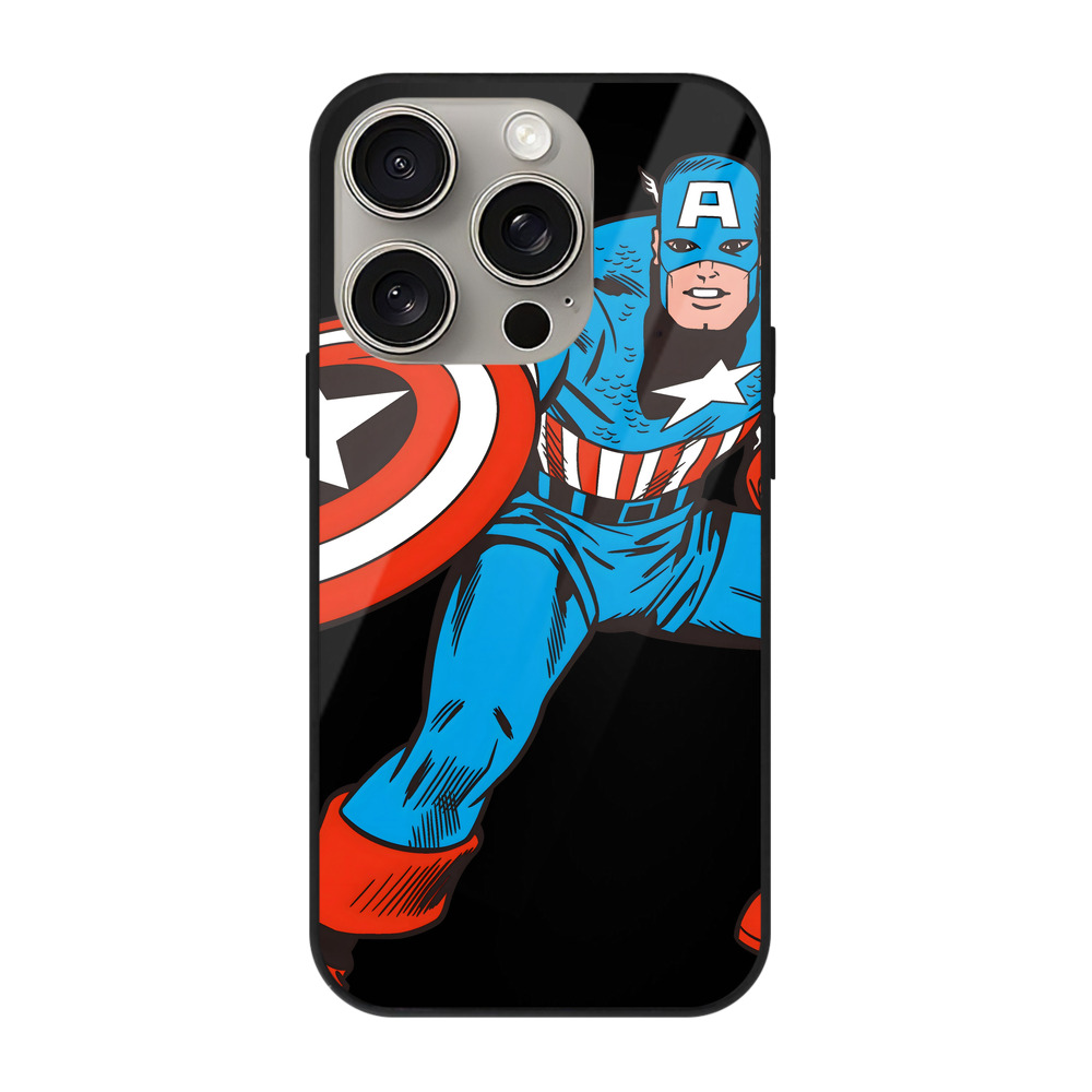 （画像用） アベンジャーズ The Avengers 【iPhone15Pro対応】スマホケース 耐衝撃＆黄変防止 背面ガラス