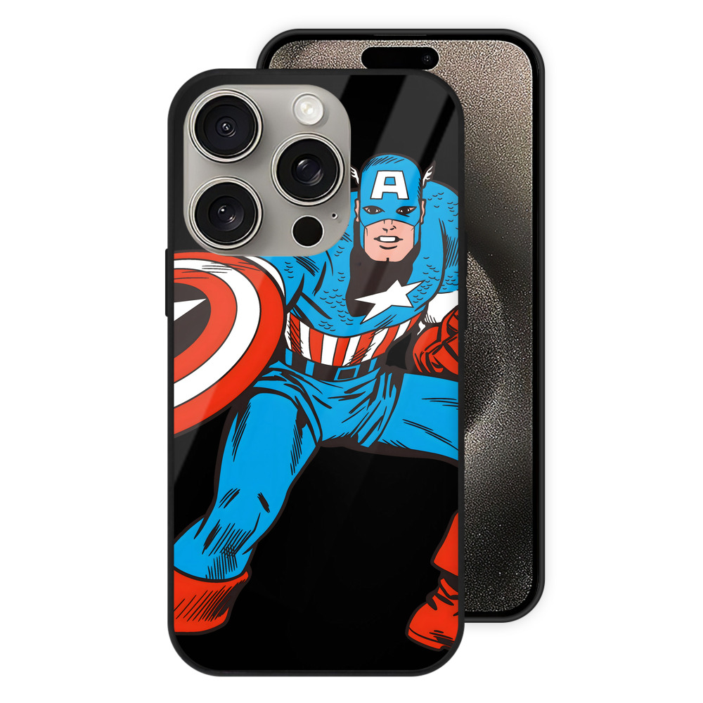 （画像用） アベンジャーズ The Avengers 【iPhone15Pro対応】スマホケース 耐衝撃＆黄変防止 背面ガラス