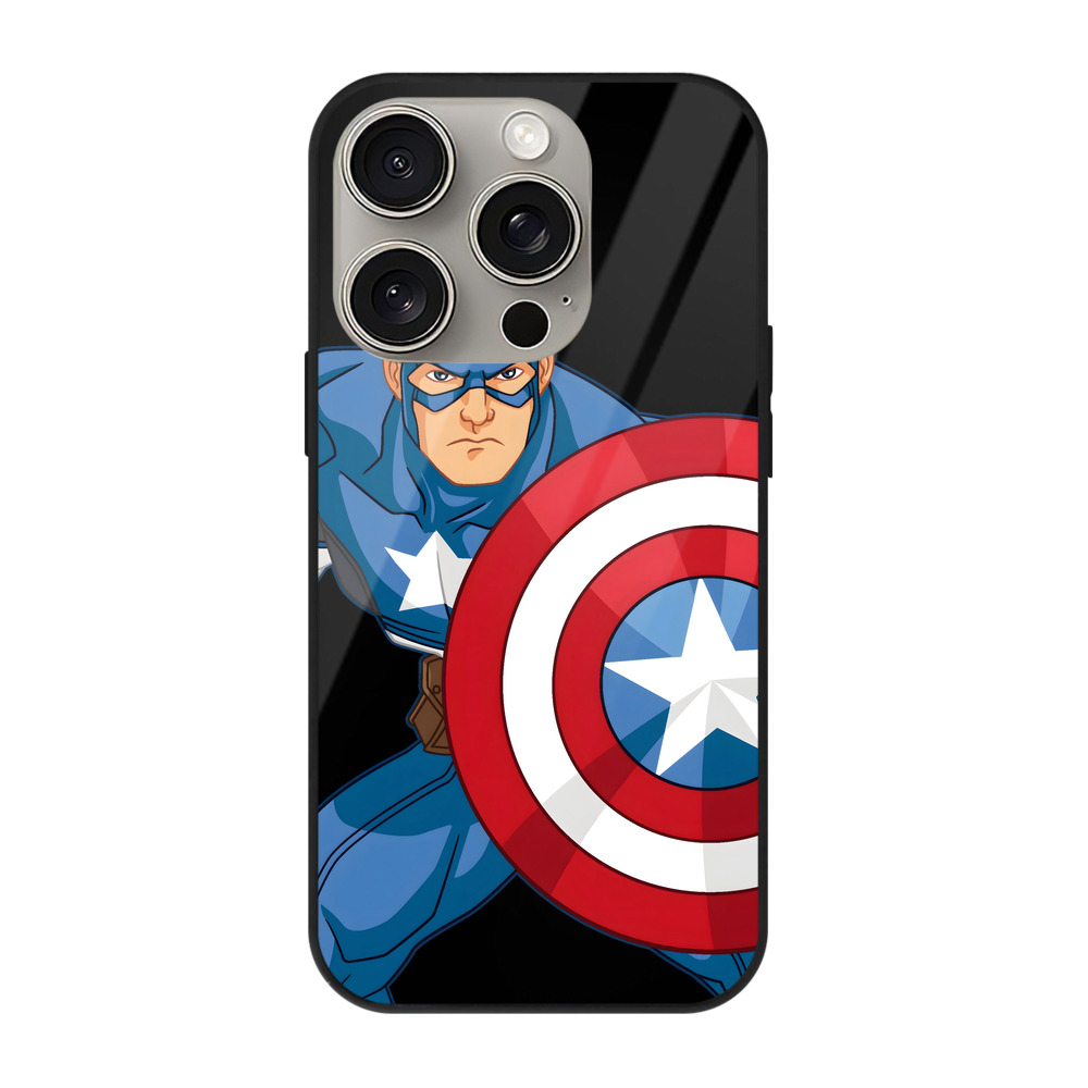 （画像用） アベンジャーズ The Avengers 【iPhone15Pro対応】スマホケース 耐衝撃＆黄変防止 背面ガラス