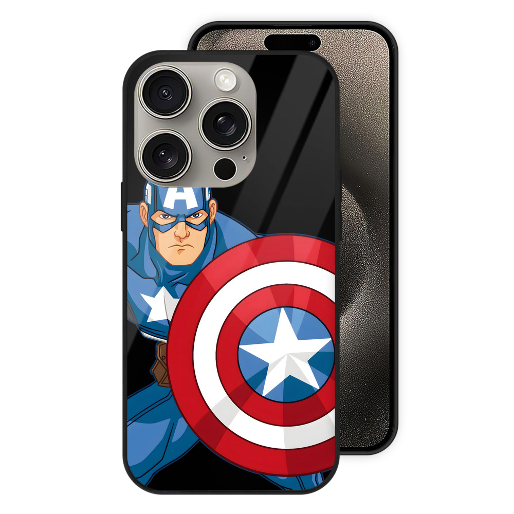 （画像用） アベンジャーズ The Avengers 【iPhone15Pro対応】スマホケース 耐衝撃＆黄変防止 背面ガラス