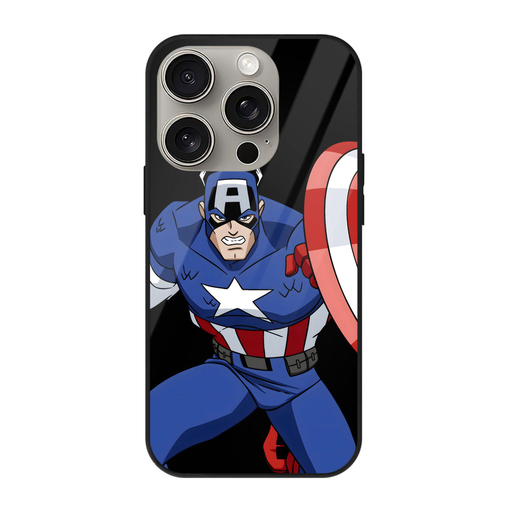 （画像用） アベンジャーズ The Avengers 【iPhone15Pro対応】スマホケース 耐衝撃＆黄変防止 背面ガラス