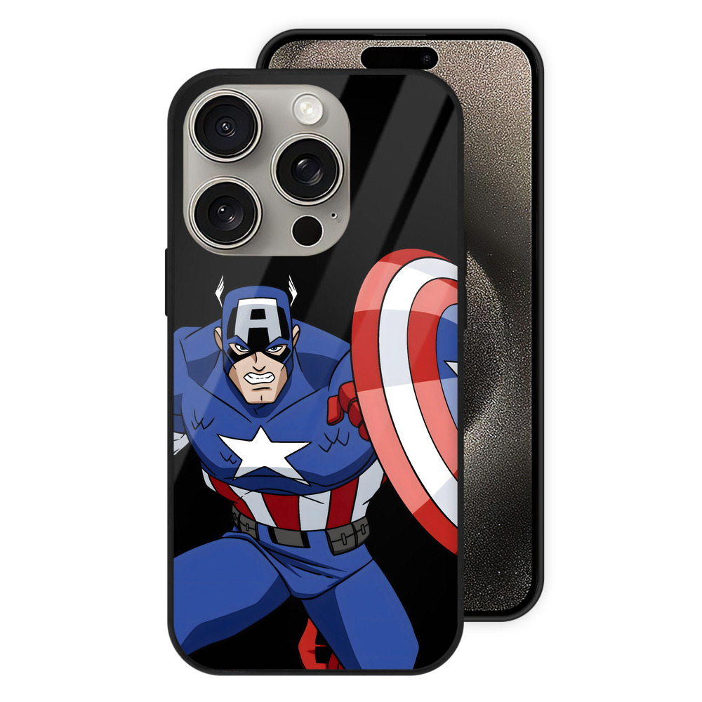 （画像用） アベンジャーズ The Avengers 【iPhone15Pro対応】スマホケース 耐衝撃＆黄変防止 背面ガラス