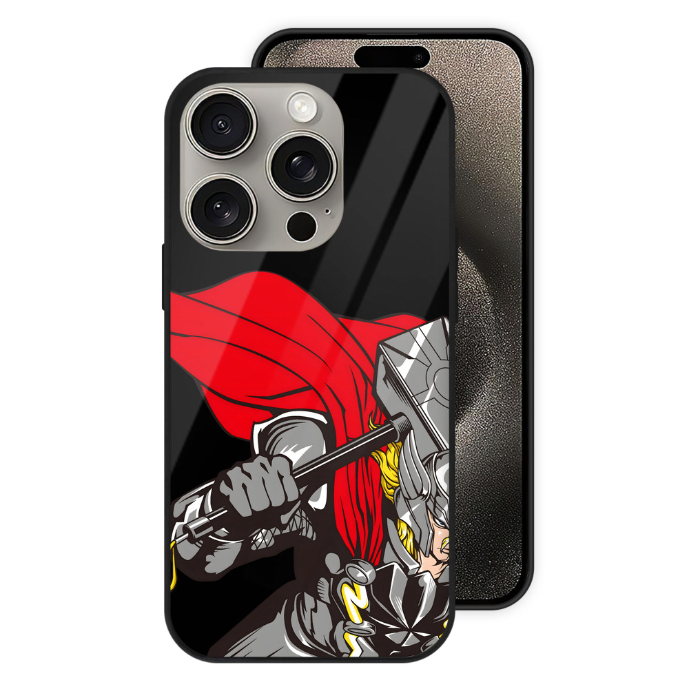（画像用） アベンジャーズ The Avengers 【iPhone15Pro対応】スマホケース 耐衝撃＆黄変防止 背面ガラス
