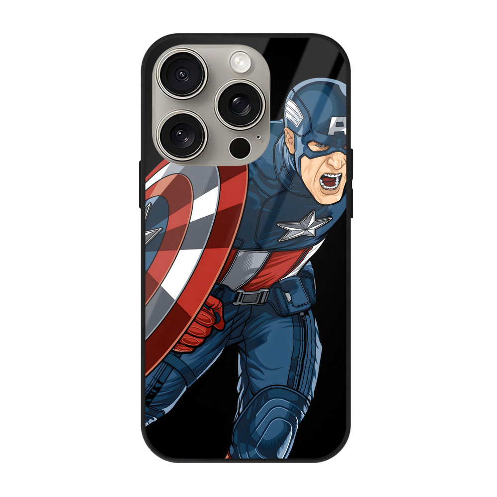 （画像用） アベンジャーズ The Avengers 【iPhone15Pro対応】スマホケース 耐衝撃＆黄変防止 背面ガラス